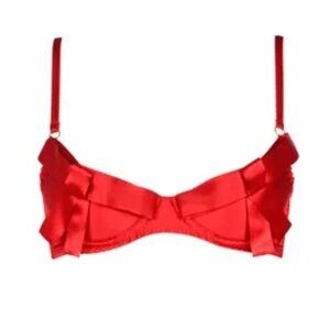 Agent Provocateur ‘BIRTHDAY SUIT’ Bra in Red SILK size 3 (34C)